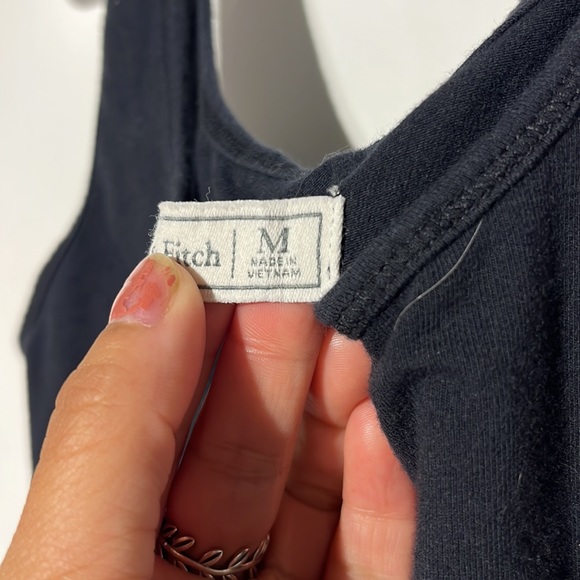 Abercrombie & Fitch Black Scoop Neck Thong Bodysuit Size Medium - Picture 7 of 10